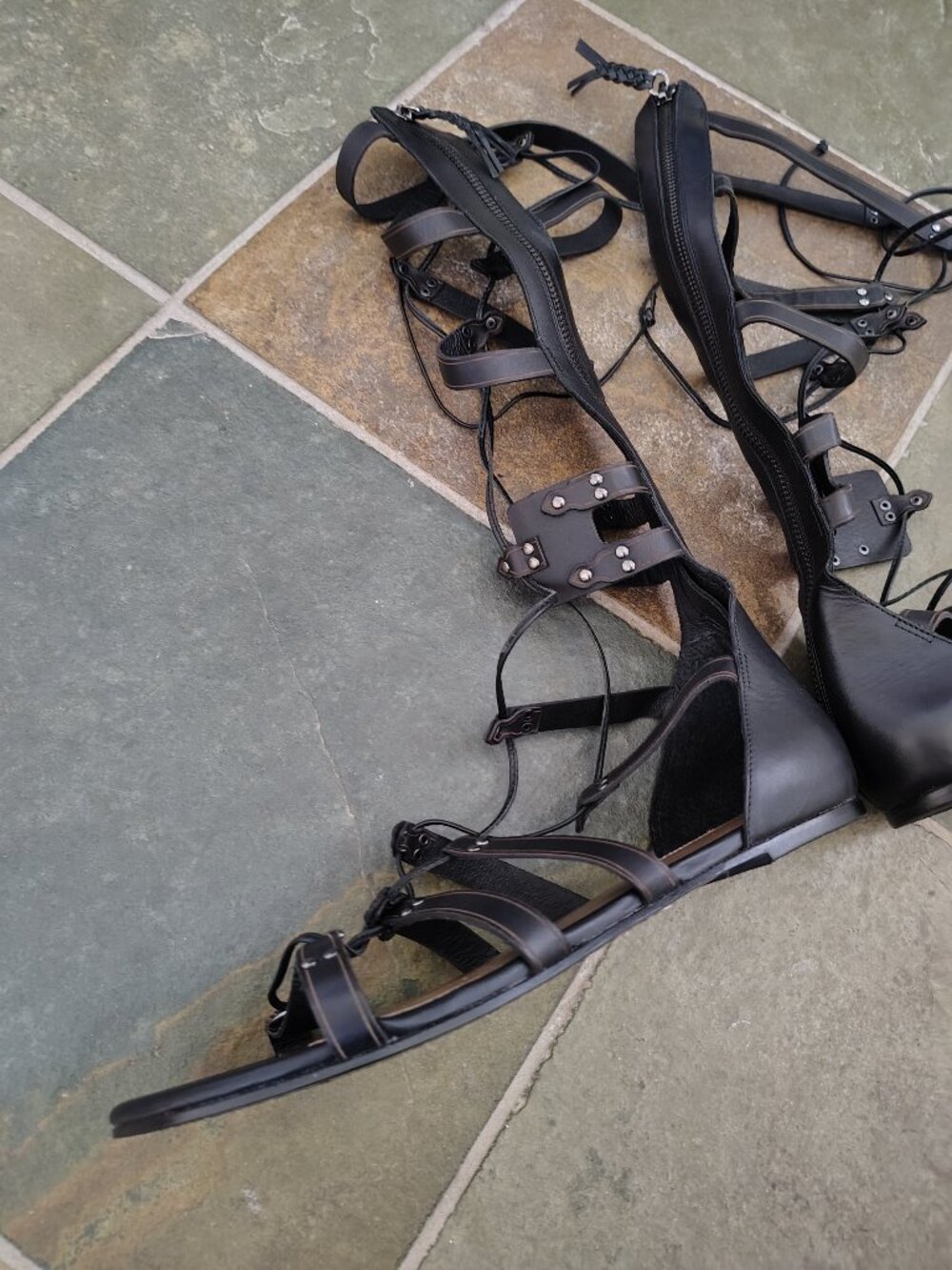 Cynthia Vincent Leather Tall Gladiator Sandal - Picture 4 of 9